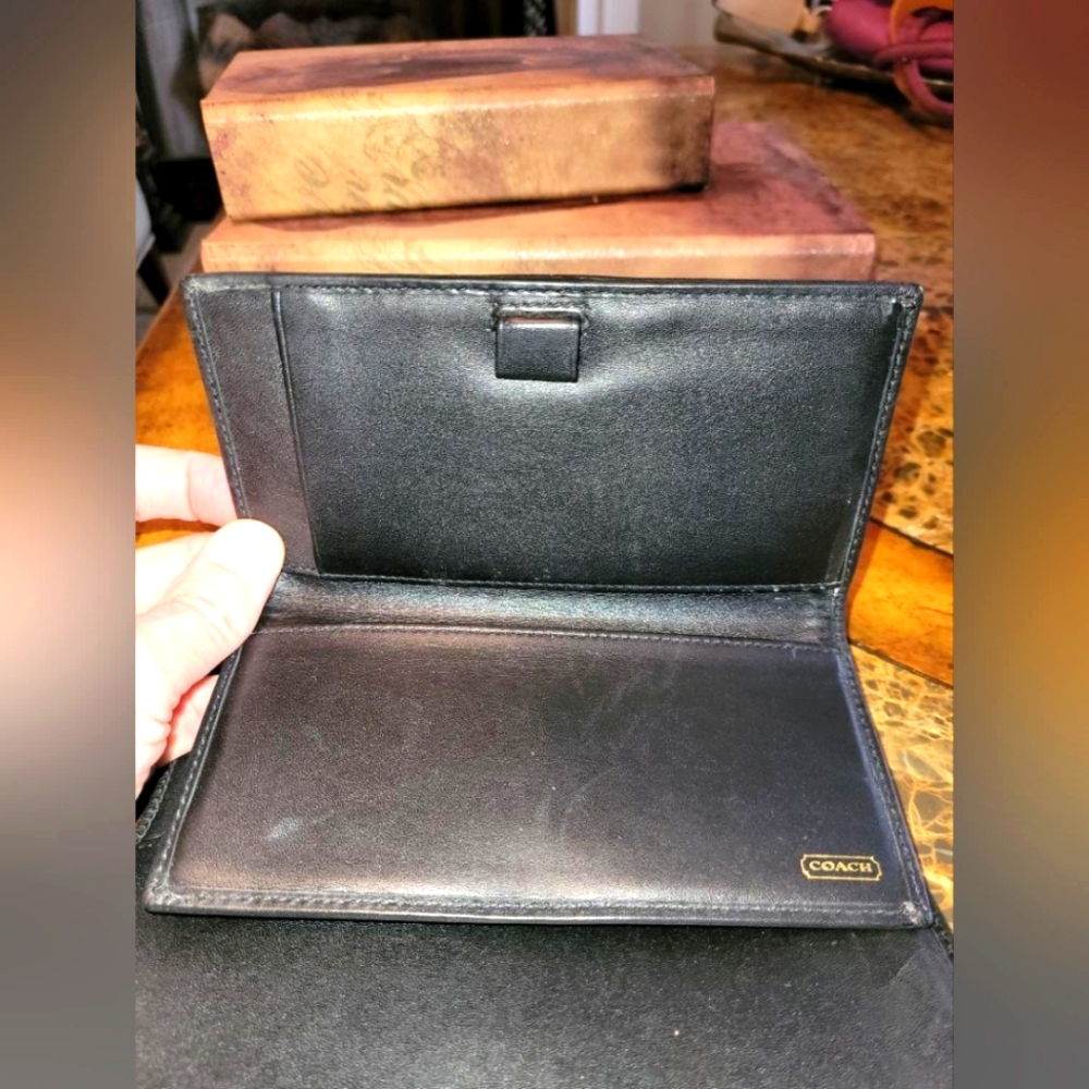 Coach black long wallet with checkbook cover - Picture 15 of 15